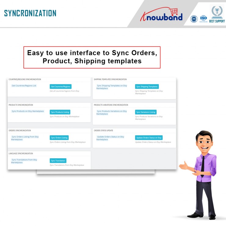 Prestashop Etsy Marketplace Integration Funkcja synchronizacji logo Addon według knowband