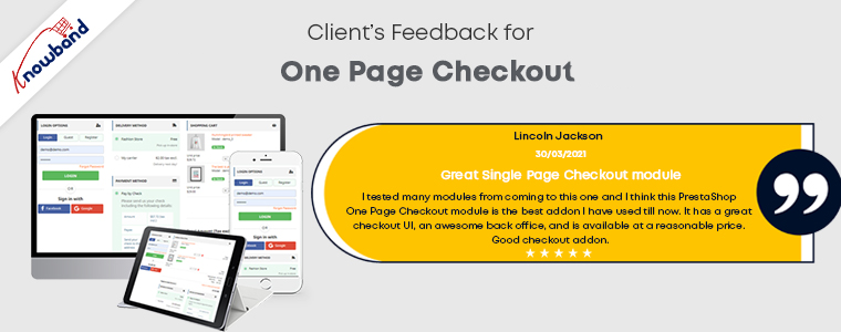 One Page checkout Feedback