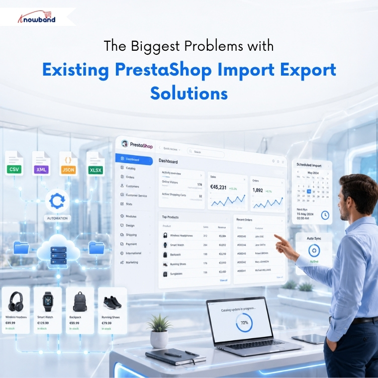 Common issues with PrestaShop import export tools including failed imports, mapping errors, and manual CSV uploads